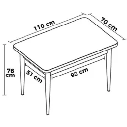 Table de repas en aggloméré Nil