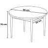 Table de repas ronde avec pieds métal Tor