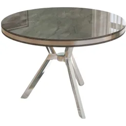 Table de repas ronde pieds métal Mos