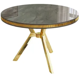 Table de repas ronde pieds métal Mos
