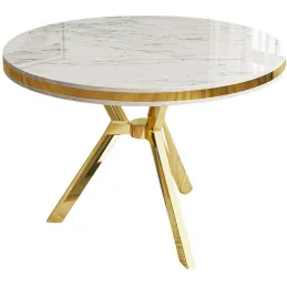 Table de repas ronde pieds métal Mos