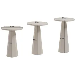 Ensemble de 3 tables d'appoint Lilyum