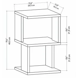 Table de chevet en aggloméré Carter