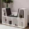 Bibliothèque avec banc en aggloméré Livora