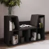 Bibliothèque avec banc en aggloméré Livora