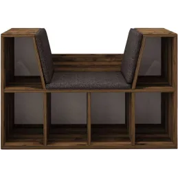 Bibliothèque avec banc en aggloméré Livora