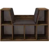 Bibliothèque avec banc en aggloméré Livora