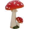 Statuette décorative en polyrésine Champignons (Lot de 3)