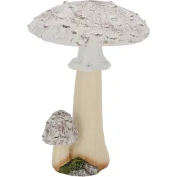 Statuette décorative en polyrésine Champignons (Lot de 3)