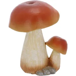 Statuette décorative en polyrésine Champignons (Lot de 3)