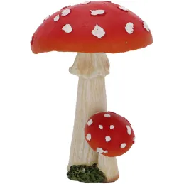 Statuette décorative en polyrésine Champignons (Lot de 3)