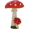 Statuette décorative en polyrésine Champignons (Lot de 3)