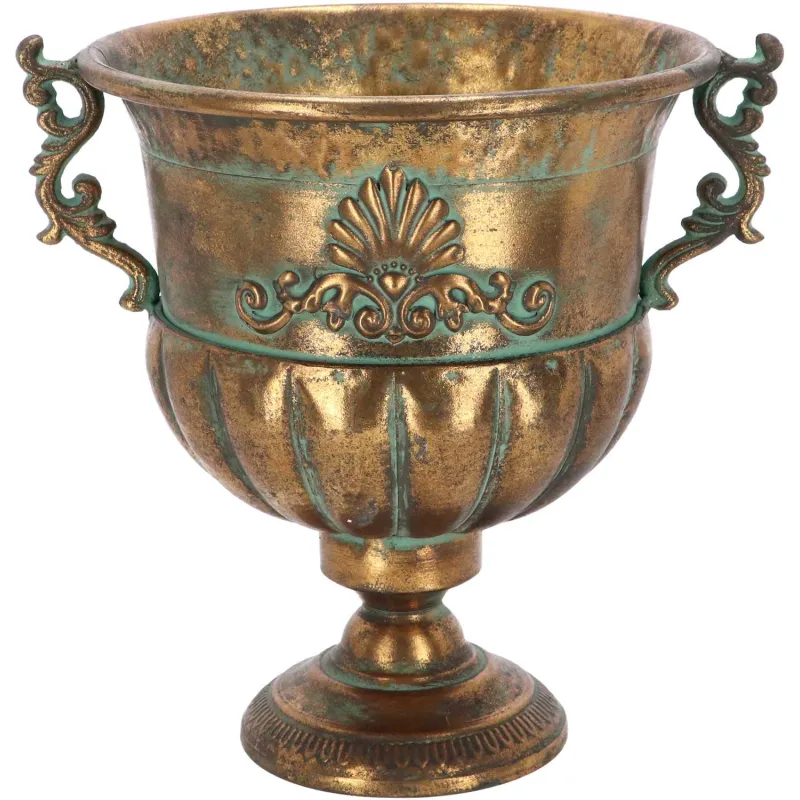 Vase en métal vieilli Médicis