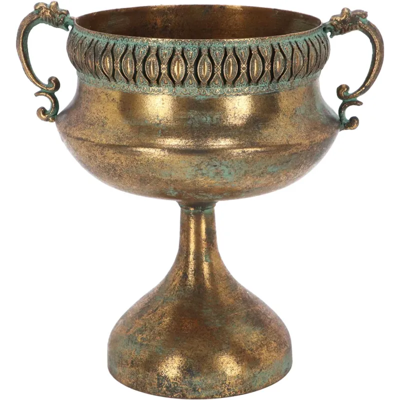 Vase en métal vieilli Médicis