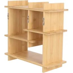 Etagère murale d'intérieur en bambou
