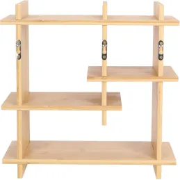 Etagère murale d'intérieur en bambou