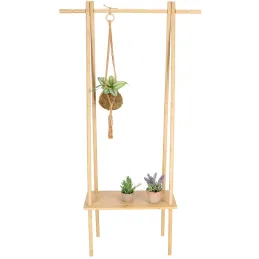 Etagère multifonction d'intérieur en bambou