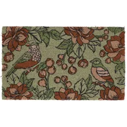 Paillasson en fibres de coco Flowers and bird
