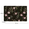 Paillasson en fibres de coco floral noir