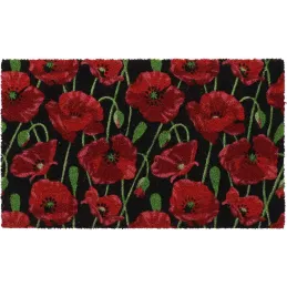 Paillasson en fibres de coco Coquelicots