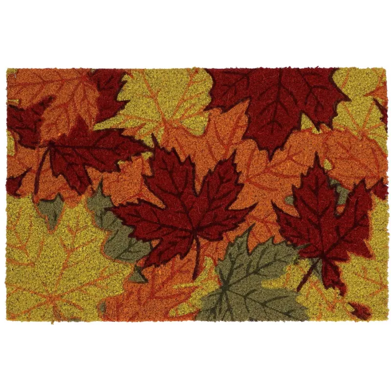 Paillasson en fibres de coco Feuilles