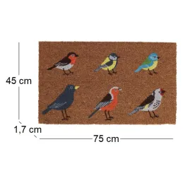 Paillasson en fibres de coco oiseaux