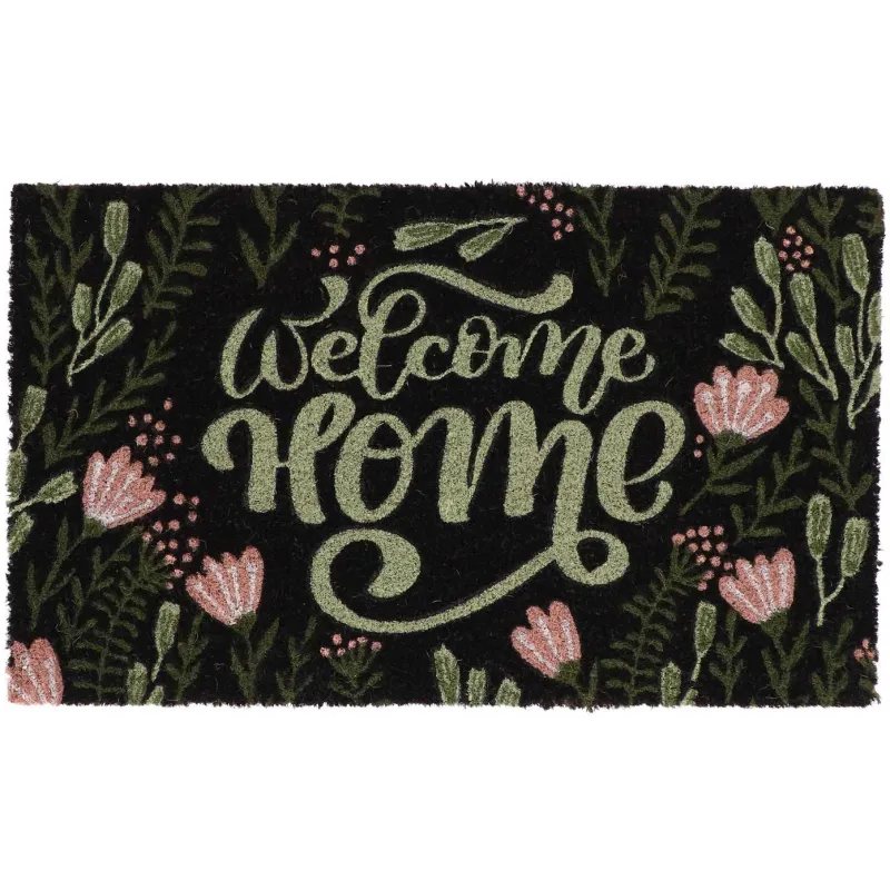 Paillasson en fibres de coco Welcome home
