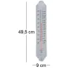 Thermomètre de jardin en zinc patiné 50cm