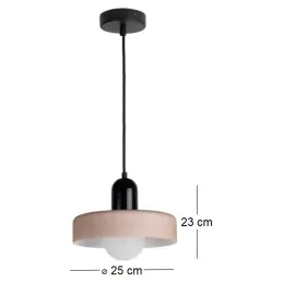 Lampe suspendue en verre Opaco Grato