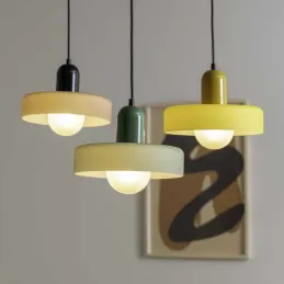 Lampe suspendue en verre Opaco Grato