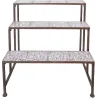 Etagère en céramique et fer forgé