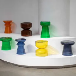 Table d'appoint en verre coloré Simpleza