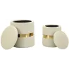Pouf avec rangement intégré Sheffild (Lot de 2)
