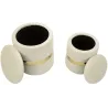 Pouf avec rangement intégré Sheffild (Lot de 2)