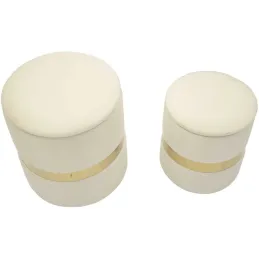 Pouf avec rangement intégré Sheffild (Lot de 2)