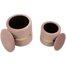 Pouf avec rangement intégré Sheffild (Lot de 2)