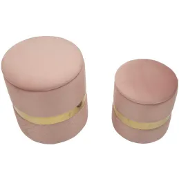 Pouf avec rangement intégré Sheffild (Lot de 2)