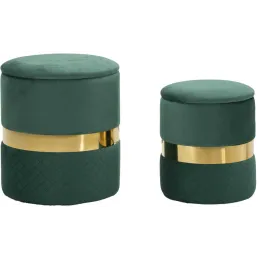Pouf avec rangement intégré Sheffild (Lot de 2)
