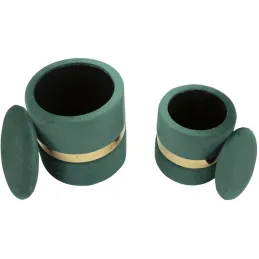 Pouf avec rangement intégré Sheffild (Lot de 2)