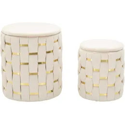 Pouf avec rangement intégré Shanty (Lot de 2)