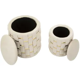 Pouf avec rangement intégré Shanty (Lot de 2)
