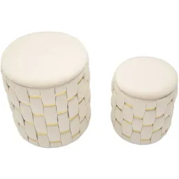 Pouf avec rangement intégré Shanty (Lot de 2)