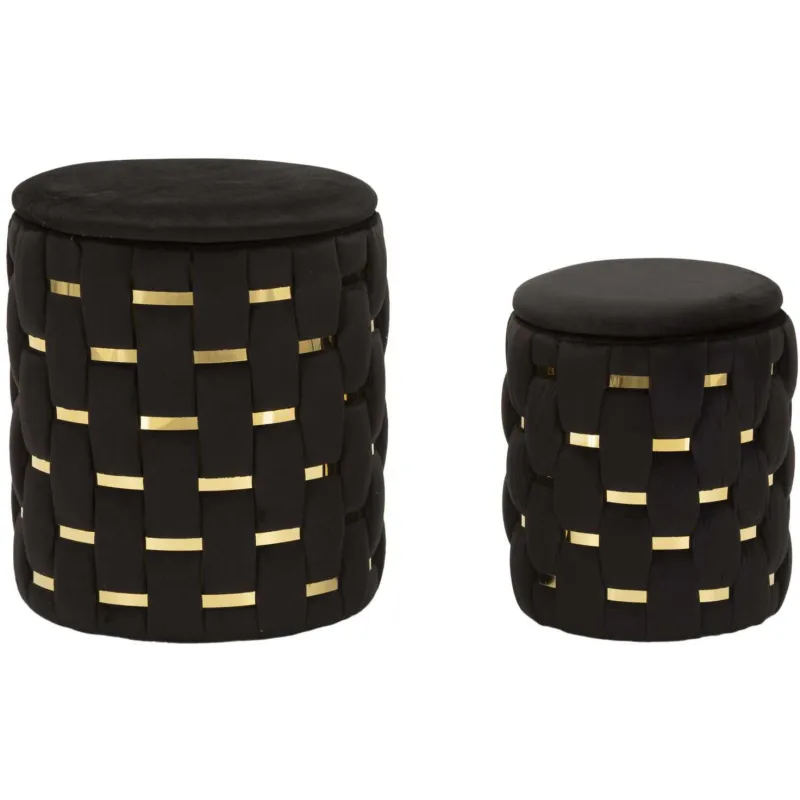 Pouf avec rangement intégré Shanty (Lot de 2)