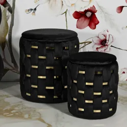 Pouf avec rangement intégré Shanty (Lot de 2)