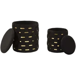Pouf avec rangement intégré Shanty (Lot de 2)