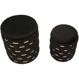 Pouf avec rangement intégré Shanty (Lot de 2)