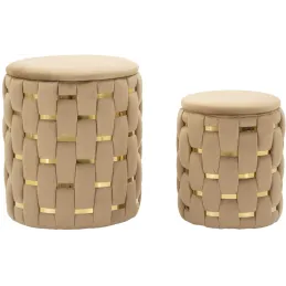 Pouf avec rangement intégré Shanty (Lot de 2)