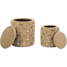 Pouf avec rangement intégré Shanty (Lot de 2)