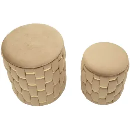 Pouf avec rangement intégré Shanty (Lot de 2)