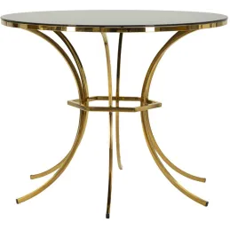 Table de repas en métal et verre Shanty 100 x 80 cm